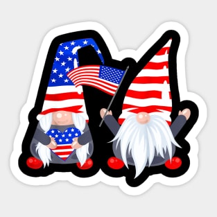 4th Of July Gnomes Shirt Funny American USA Patriotic Sticker